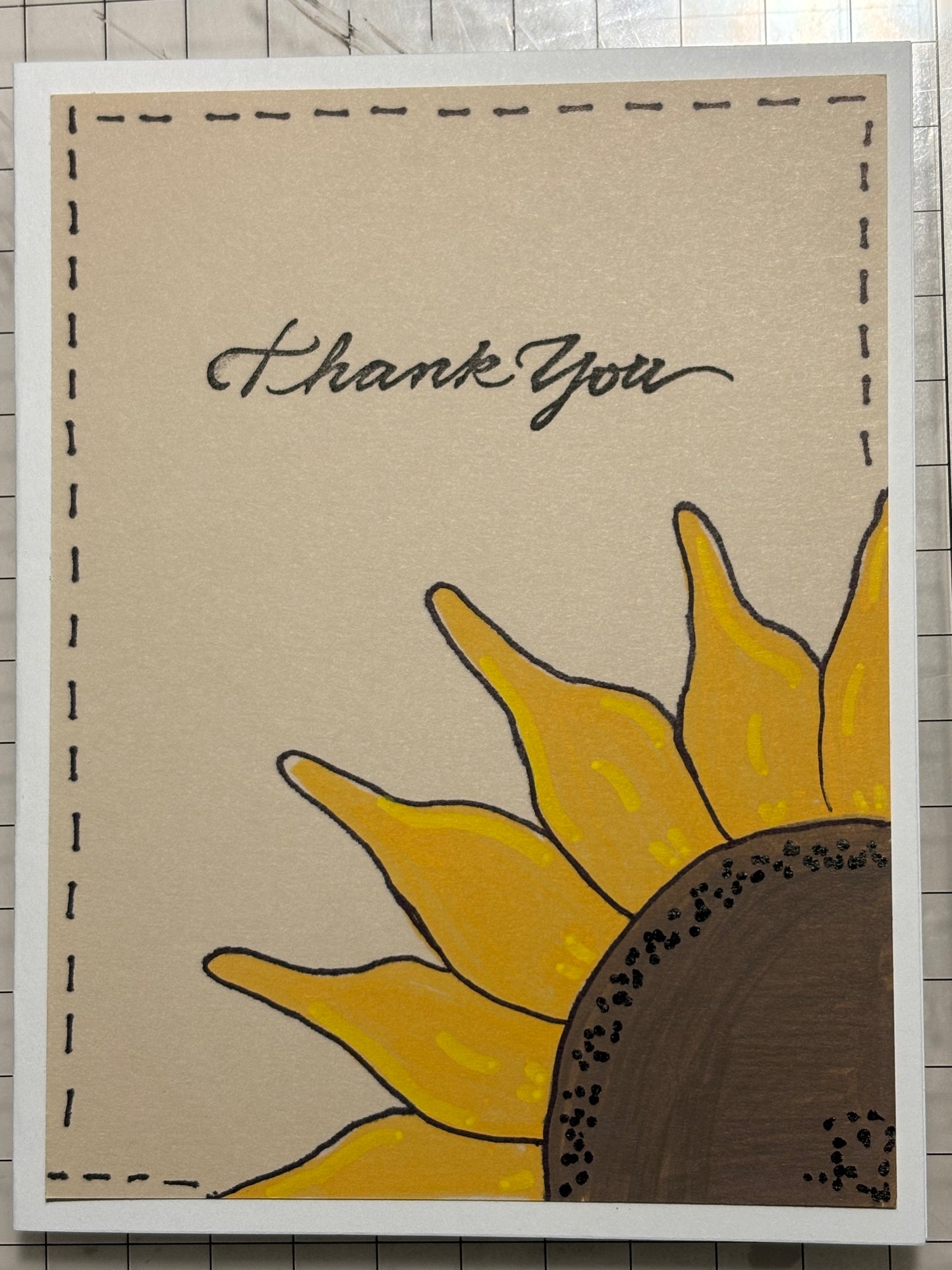 Hand Painted Sunflower Thank You