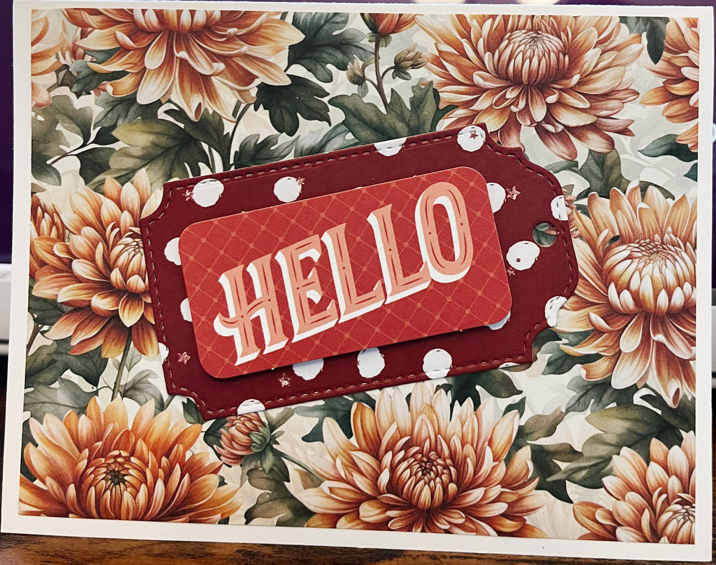 Hello Blank Card (Flowers)