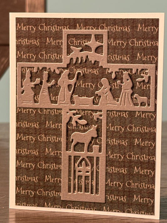 Nativity Cross Christmas Card