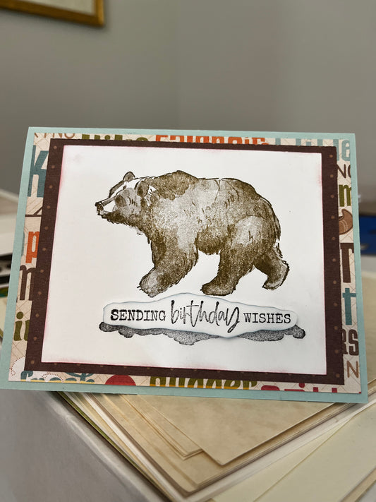 Grizzly Bear Birthday Card