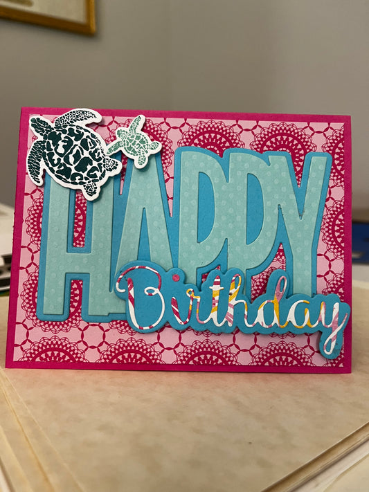 Sea Turtle Birthday Card