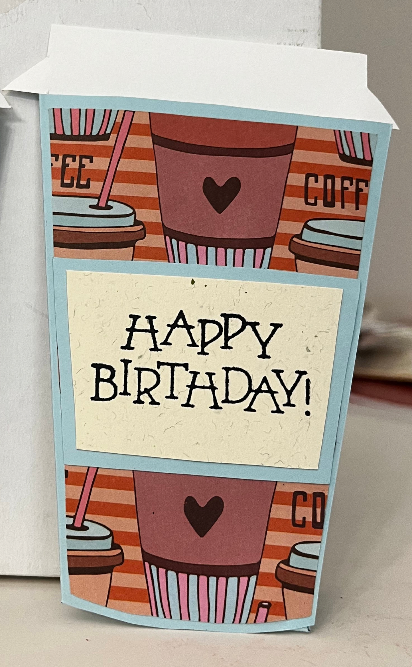 Birthday Coffee Cup Gift Card Holder