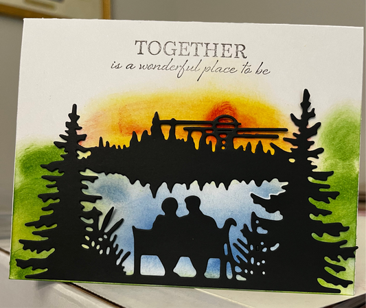 Anniversary Sunset Couple Card