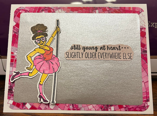 Dancing Lady Birthday Card