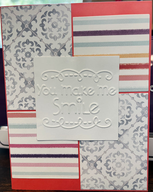You Make Me Smile Blank Card