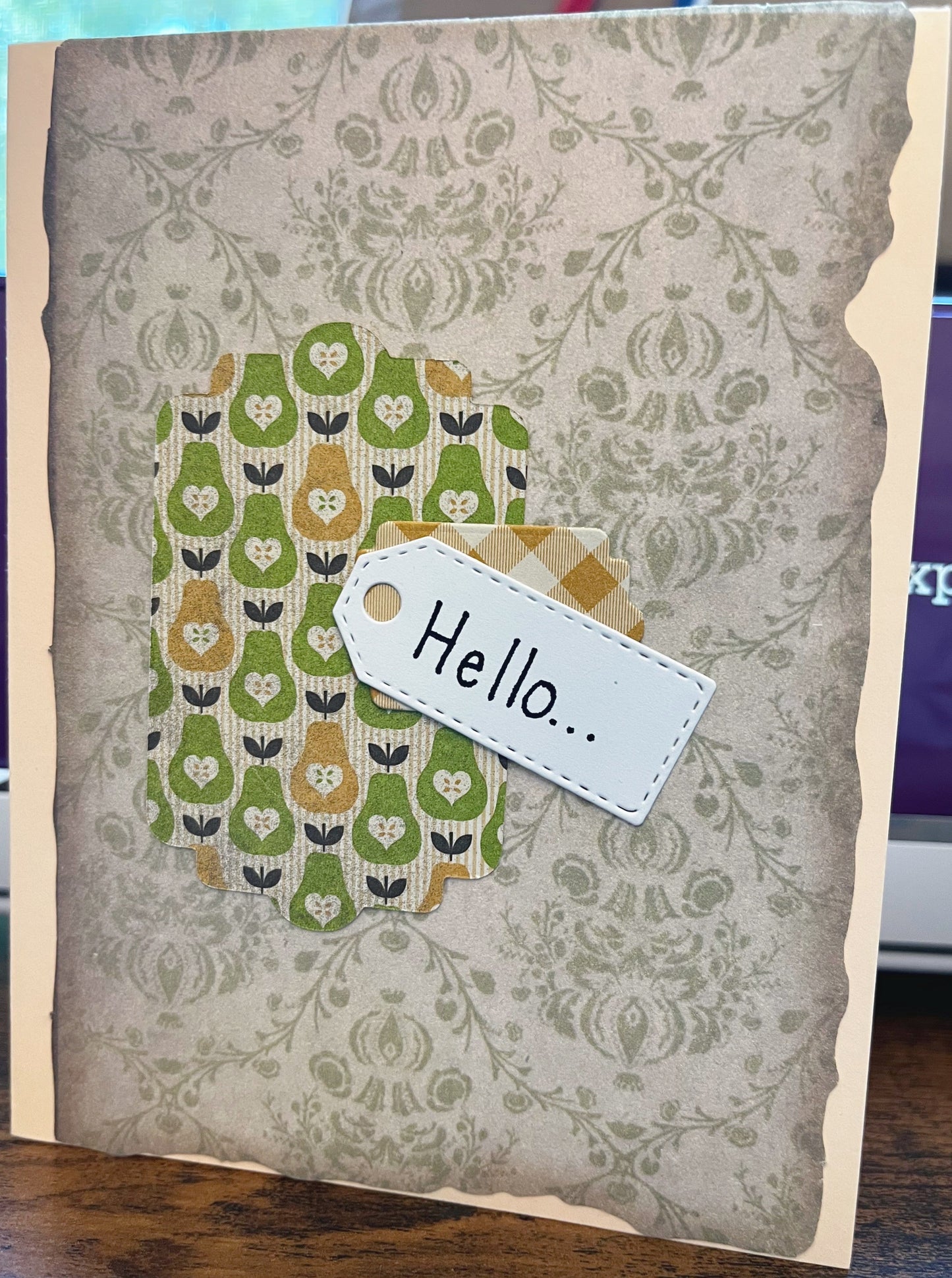 Hello Blank Card (Pears)