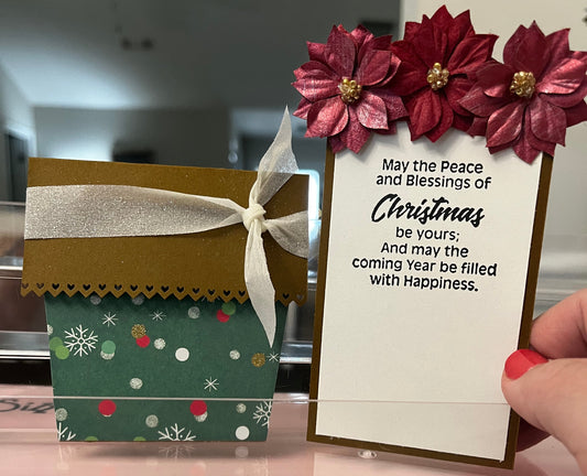 Poinsettia Flower Pot Card
